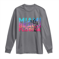 Miami Beach Florida Proud Long Sleeve Shirt Floridian Retro Palms Trees