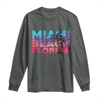Miami Beach Florida Proud Long Sleeve Shirt Floridian Retro Palms Trees