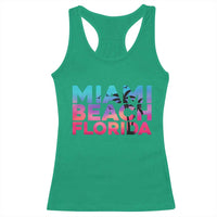 Miami Beach Florida Proud Racerback Tank Top Floridian Retro Palms Trees