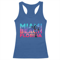 Miami Beach Florida Proud Racerback Tank Top Floridian Retro Palms Trees