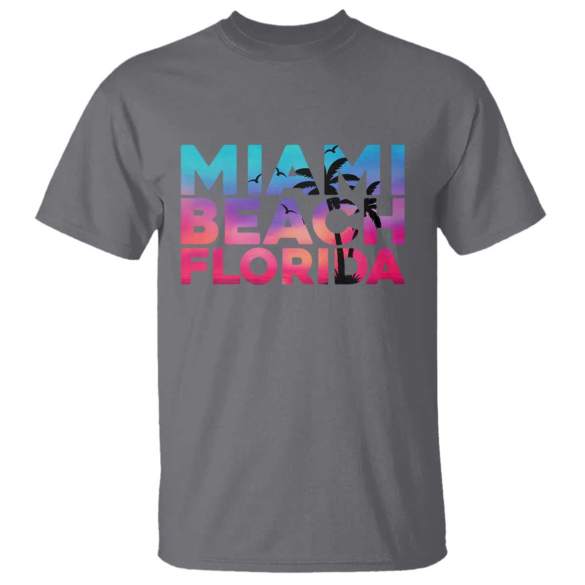 Miami Beach Florida Proud T Shirt Floridian Retro Palms Trees