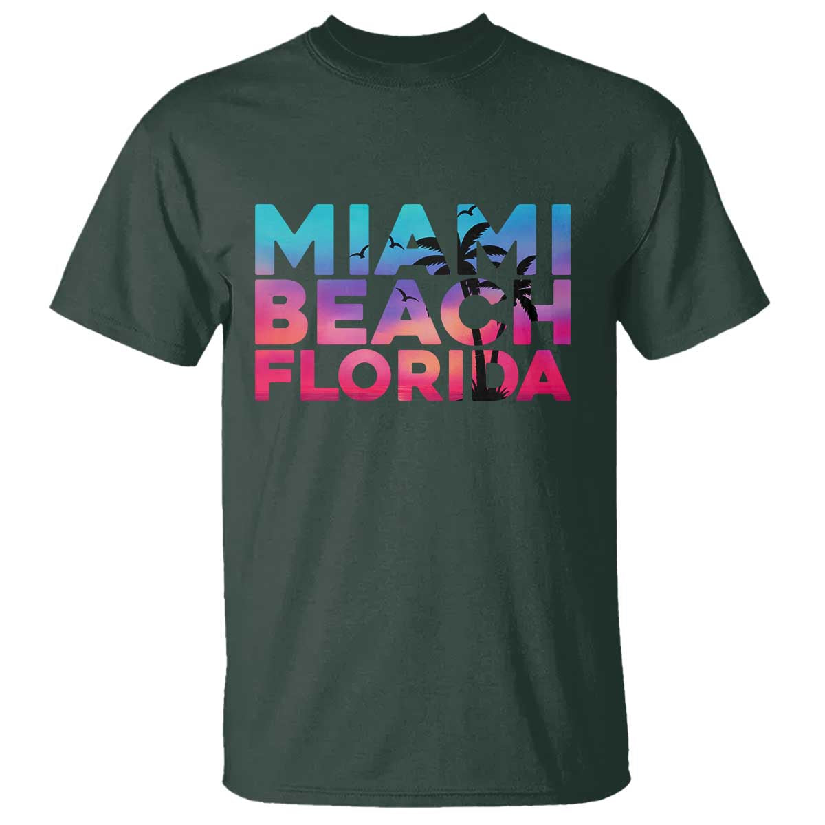 Miami Beach Florida Proud T Shirt Floridian Retro Palms Trees