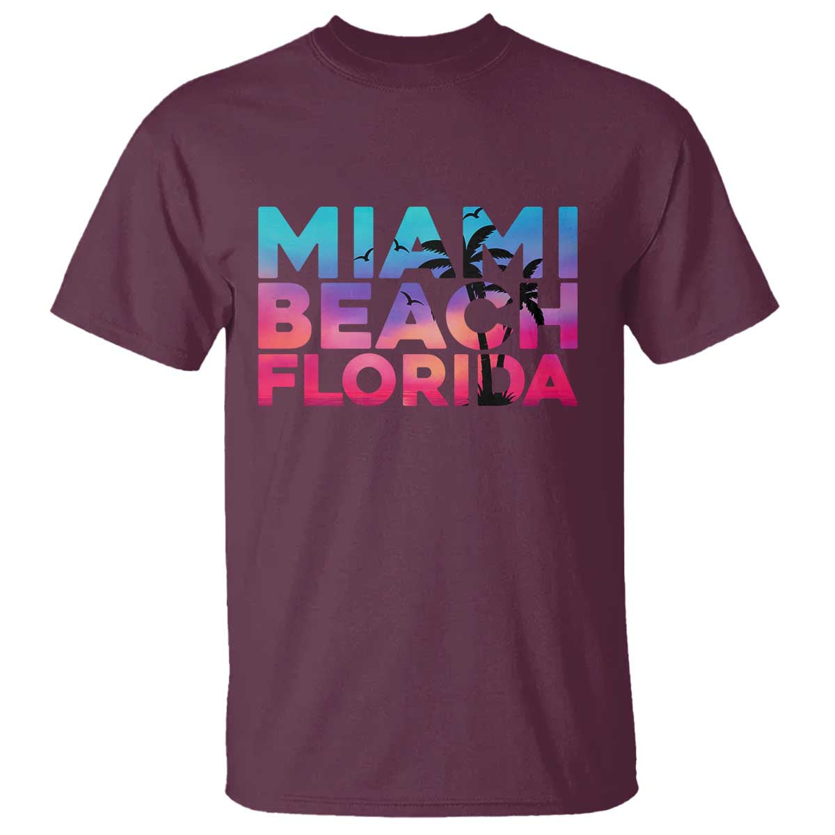 Miami Beach Florida Proud T Shirt Floridian Retro Palms Trees