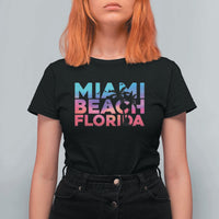 Miami Beach Florida Proud T Shirt For Women Floridian Retro Palms Trees