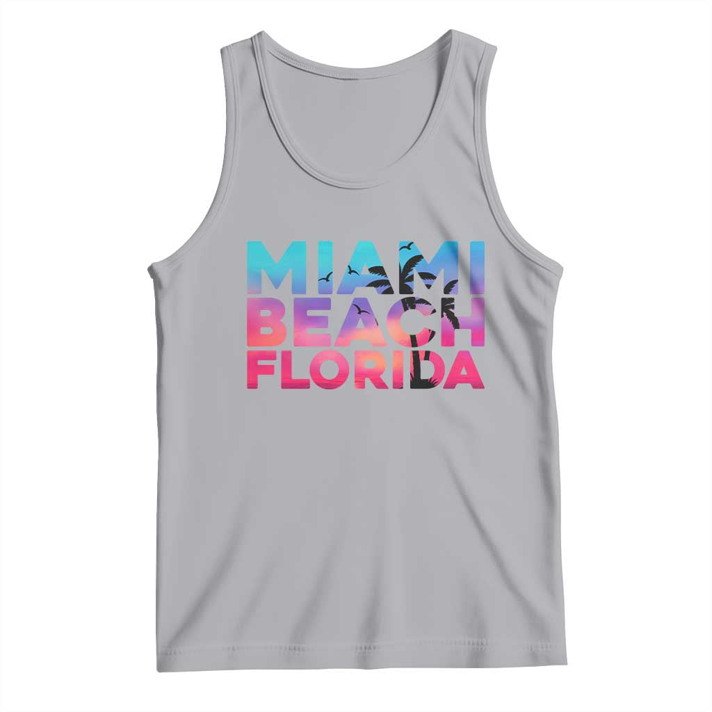 Miami Beach Florida Proud Tank Top Floridian Retro Palms Trees