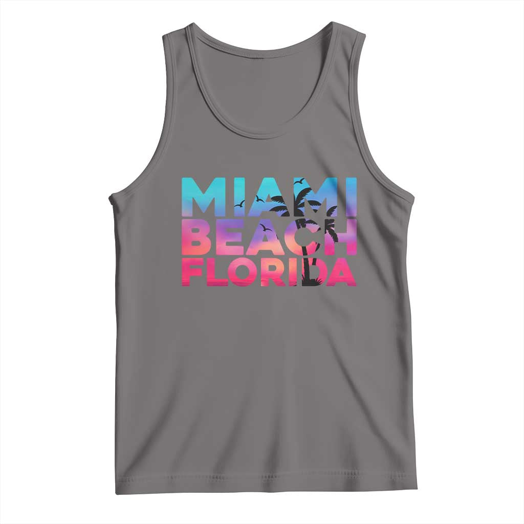 Miami Beach Florida Proud Tank Top Floridian Retro Palms Trees