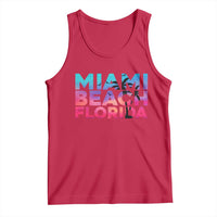 Miami Beach Florida Proud Tank Top Floridian Retro Palms Trees