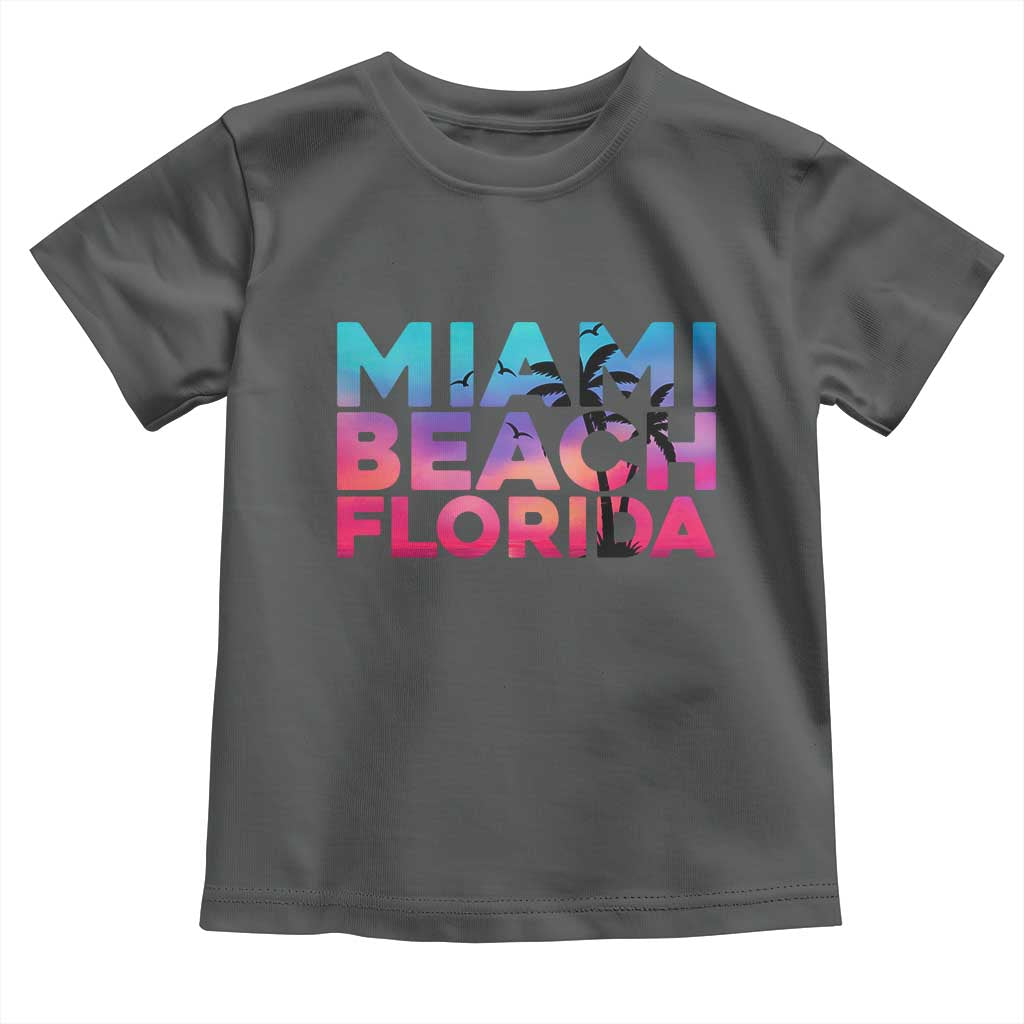 Miami Beach Florida Proud Toddler T Shirt Floridian Retro Palms Trees