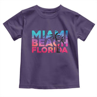 Miami Beach Florida Proud Toddler T Shirt Floridian Retro Palms Trees