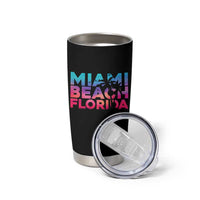 Miami Beach Florida Proud Tumbler Cup Floridian Retro Palms Trees
