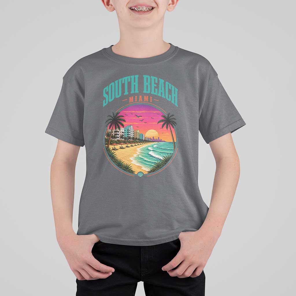 South Beach Miami T Shirt For Kid Retro Florida USA Souvenir Gift