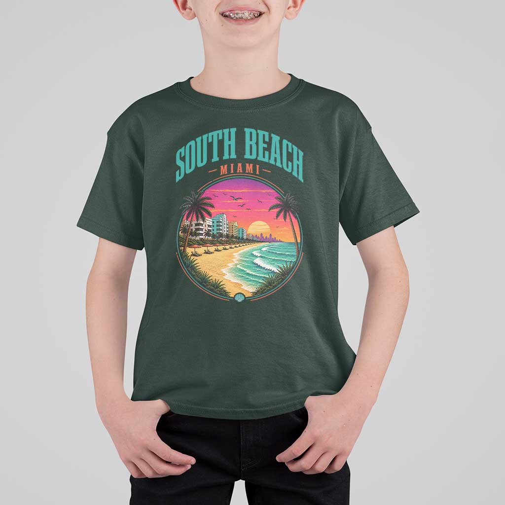South Beach Miami T Shirt For Kid Retro Florida USA Souvenir Gift