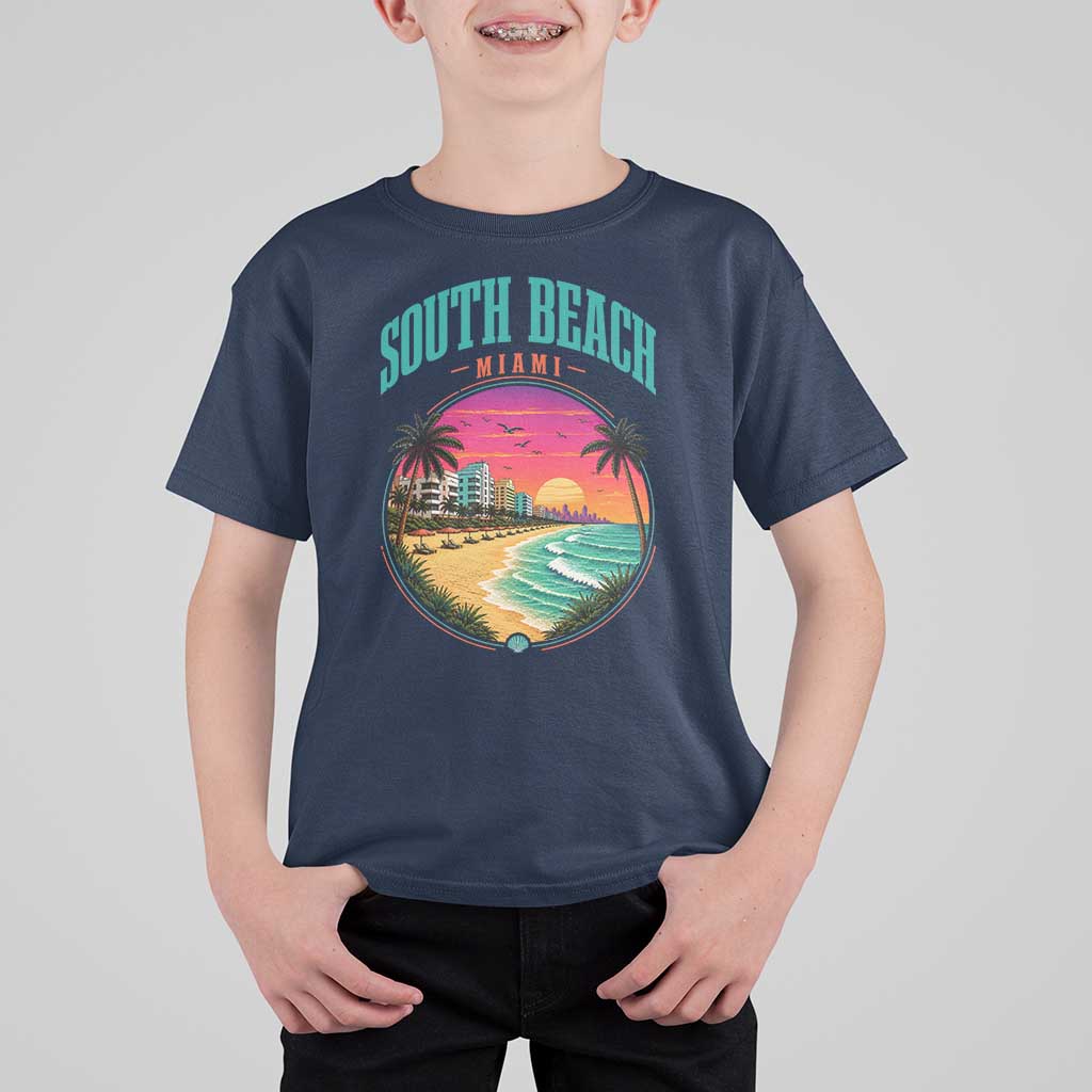 South Beach Miami T Shirt For Kid Retro Florida USA Souvenir Gift