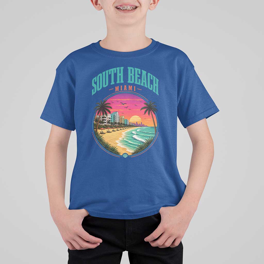 South Beach Miami T Shirt For Kid Retro Florida USA Souvenir Gift