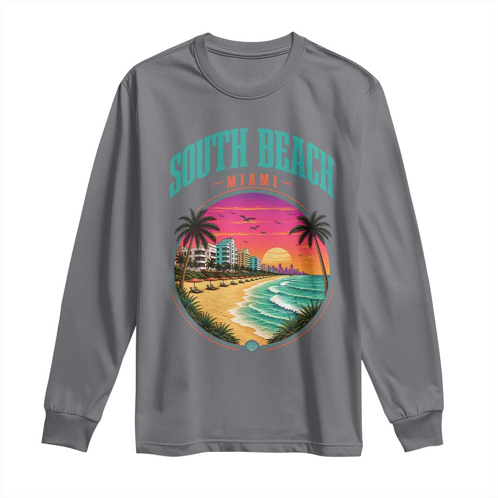 South Beach Miami Long Sleeve Shirt Retro Florida USA Souvenir Gift