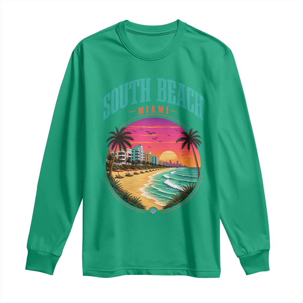 South Beach Miami Long Sleeve Shirt Retro Florida USA Souvenir Gift
