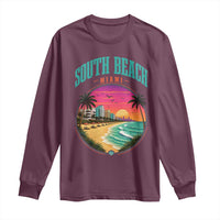 South Beach Miami Long Sleeve Shirt Retro Florida USA Souvenir Gift