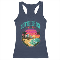 South Beach Miami Racerback Tank Top Retro Florida USA Souvenir Gift