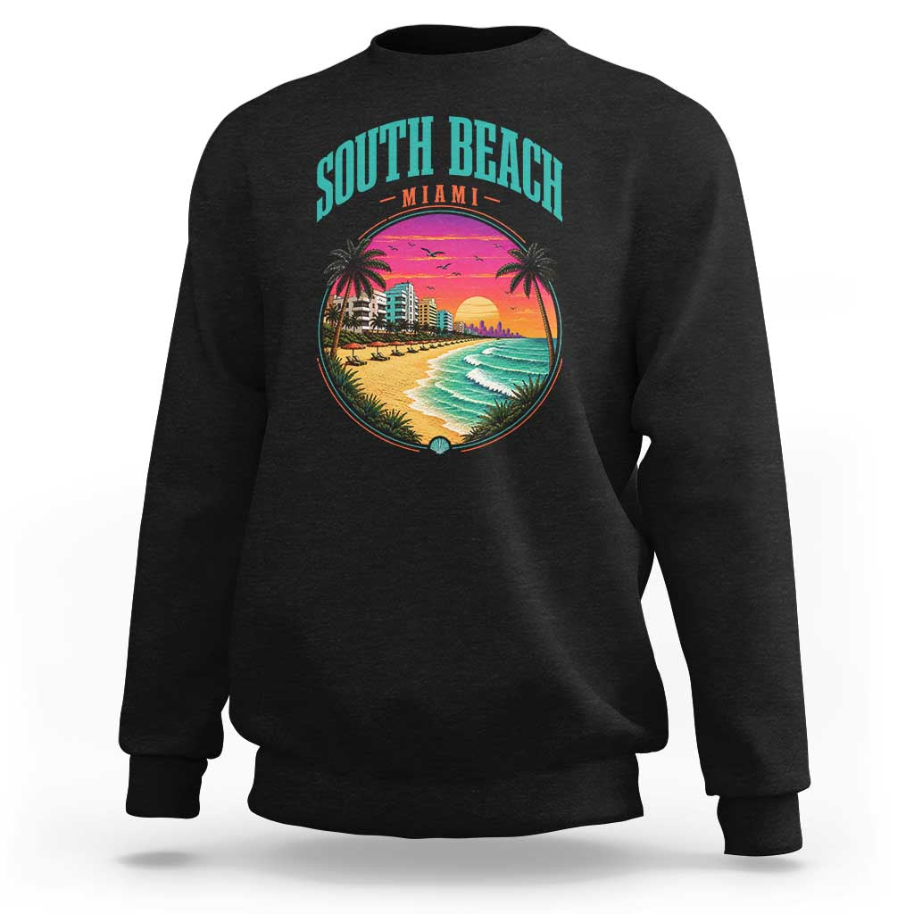 South Beach Miami Sweatshirt Retro Florida USA Souvenir Gift