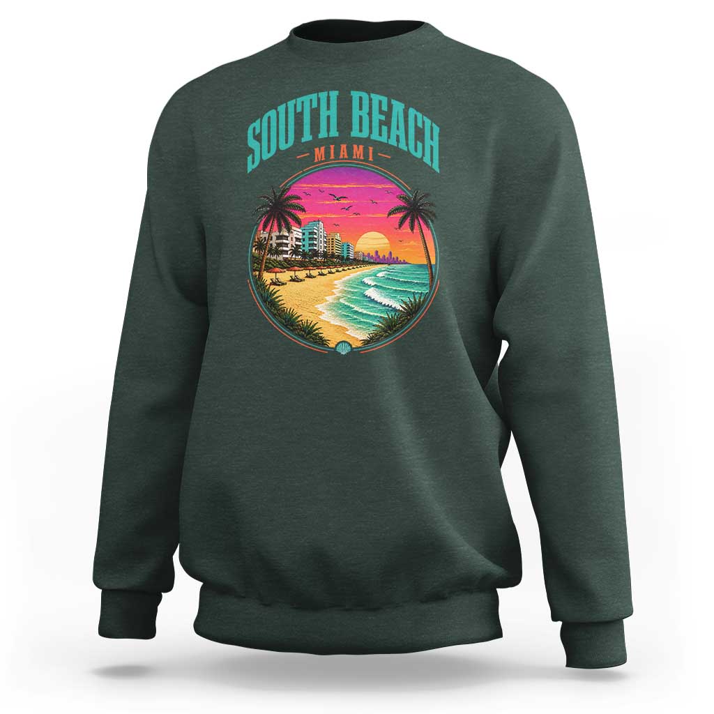 South Beach Miami Sweatshirt Retro Florida USA Souvenir Gift