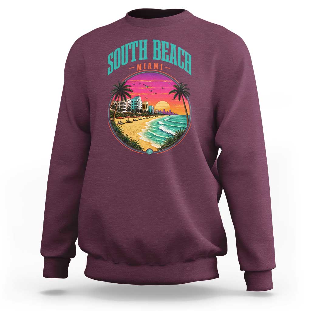 South Beach Miami Sweatshirt Retro Florida USA Souvenir Gift