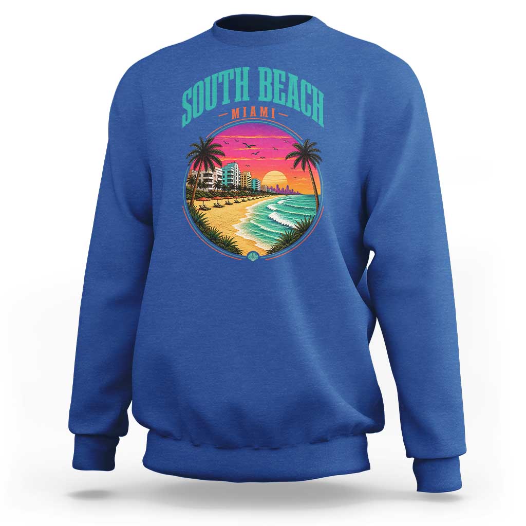South Beach Miami Sweatshirt Retro Florida USA Souvenir Gift