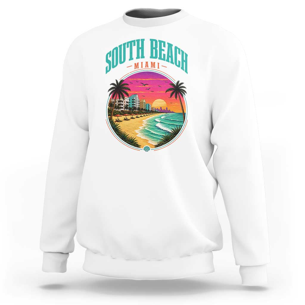 South Beach Miami Sweatshirt Retro Florida USA Souvenir Gift