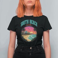 South Beach Miami T Shirt For Women Retro Florida USA Souvenir Gift