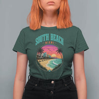 South Beach Miami T Shirt For Women Retro Florida USA Souvenir Gift