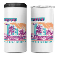 Vintage Miami Florida Art Deco 4 in 1 Can Cooler Tumbler Miami City Pride Graphic