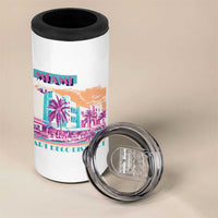 Vintage Miami Florida Art Deco 4 in 1 Can Cooler Tumbler Miami City Pride Graphic