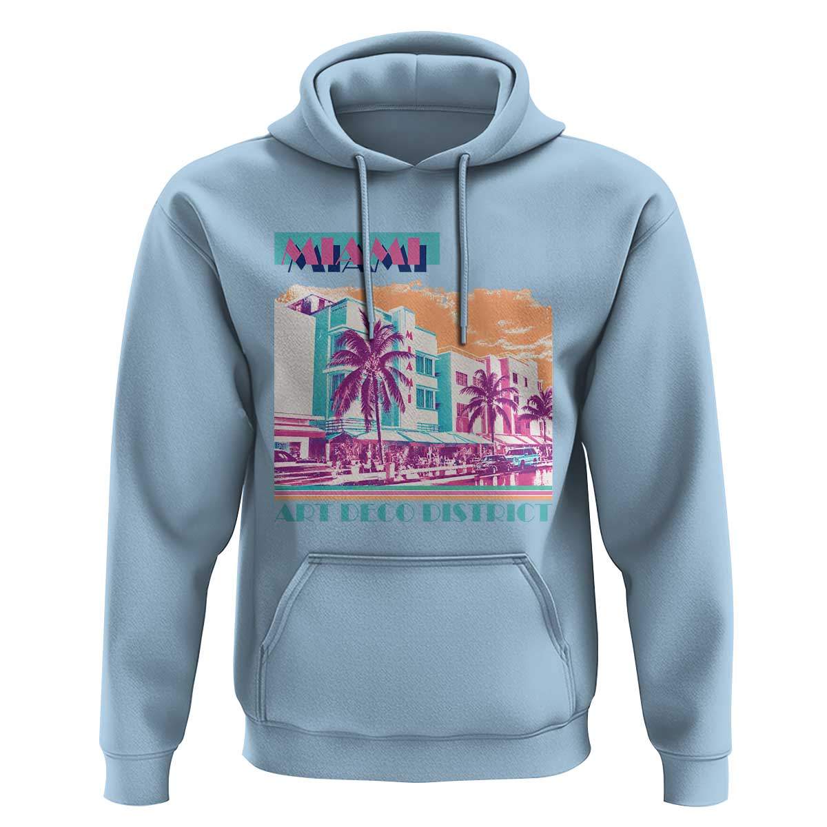Vintage Miami Florida Art Deco Hoodie Miami City Pride Graphic