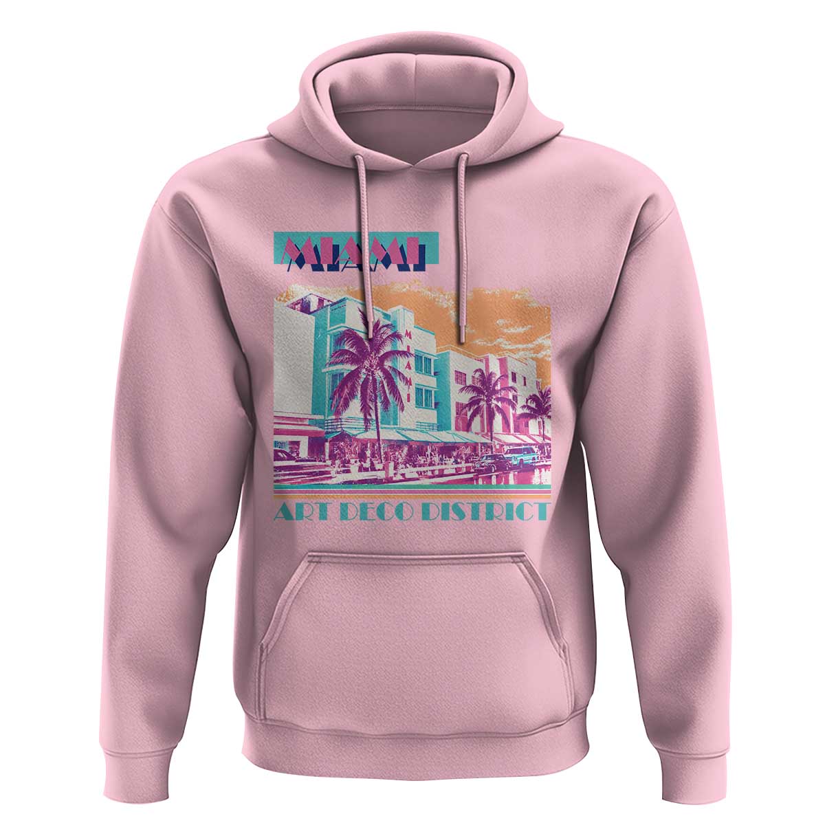 Vintage Miami Florida Art Deco Hoodie Miami City Pride Graphic