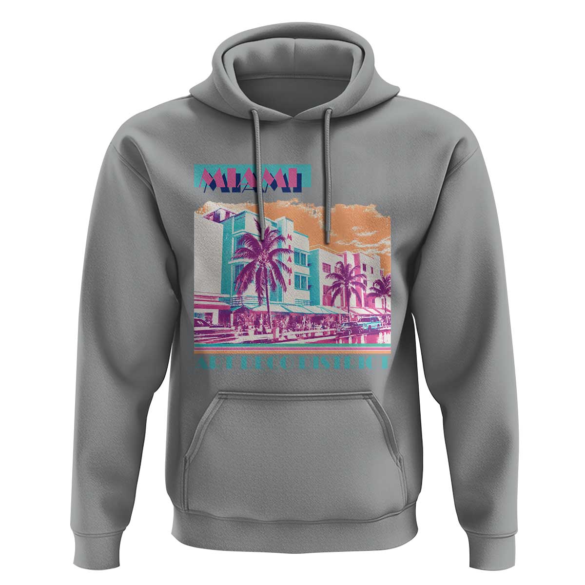 Vintage Miami Florida Art Deco Hoodie Miami City Pride Graphic
