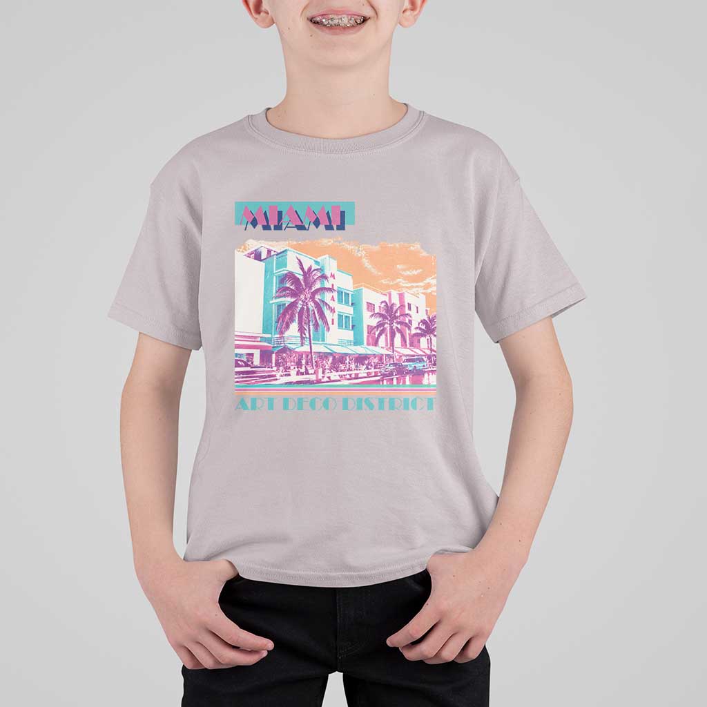 Vintage Miami Florida Art Deco T Shirt For Kid Miami City Pride Graphic