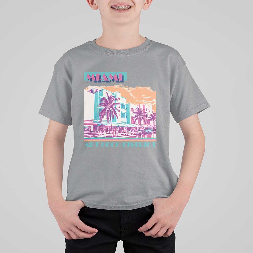 Vintage Miami Florida Art Deco T Shirt For Kid Miami City Pride Graphic