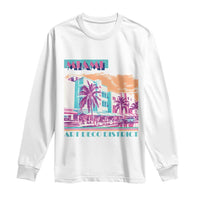Vintage Miami Florida Art Deco Long Sleeve Shirt Miami City Pride Graphic