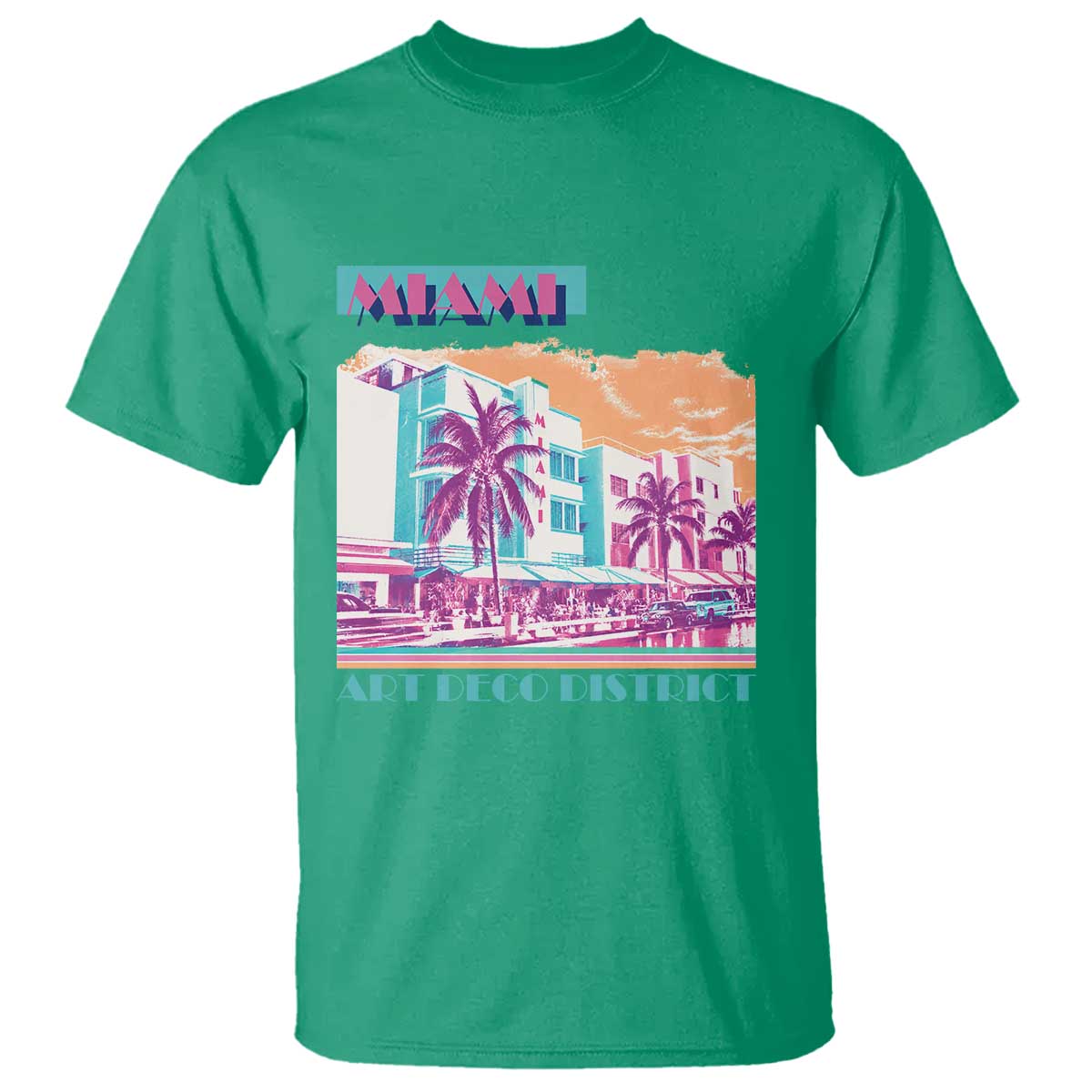 Vintage Miami Florida Art Deco T Shirt Miami City Pride Graphic