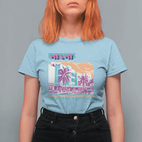 Vintage Miami Florida Art Deco T Shirt For Women Miami City Pride Graphic