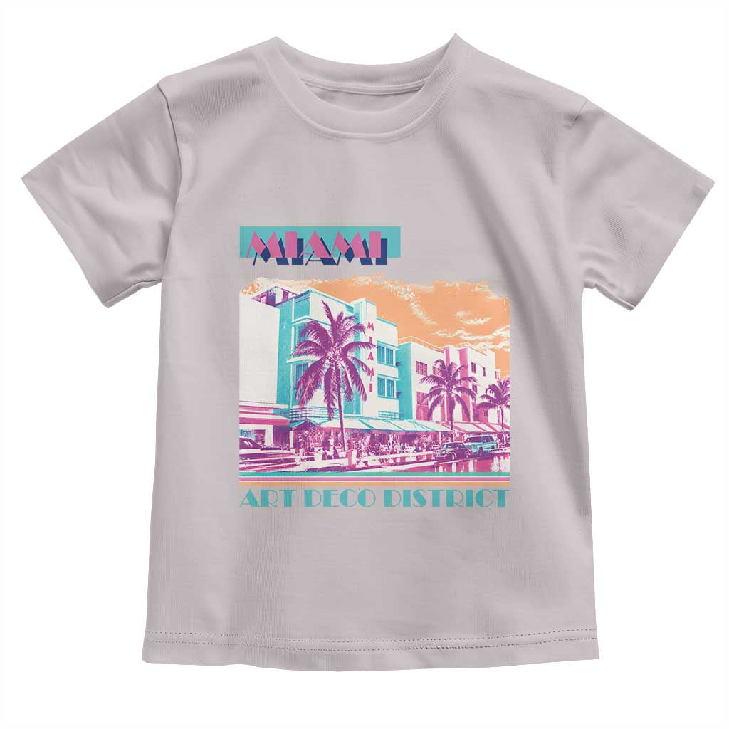Vintage Miami Florida Art Deco Toddler T Shirt Miami City Pride Graphic