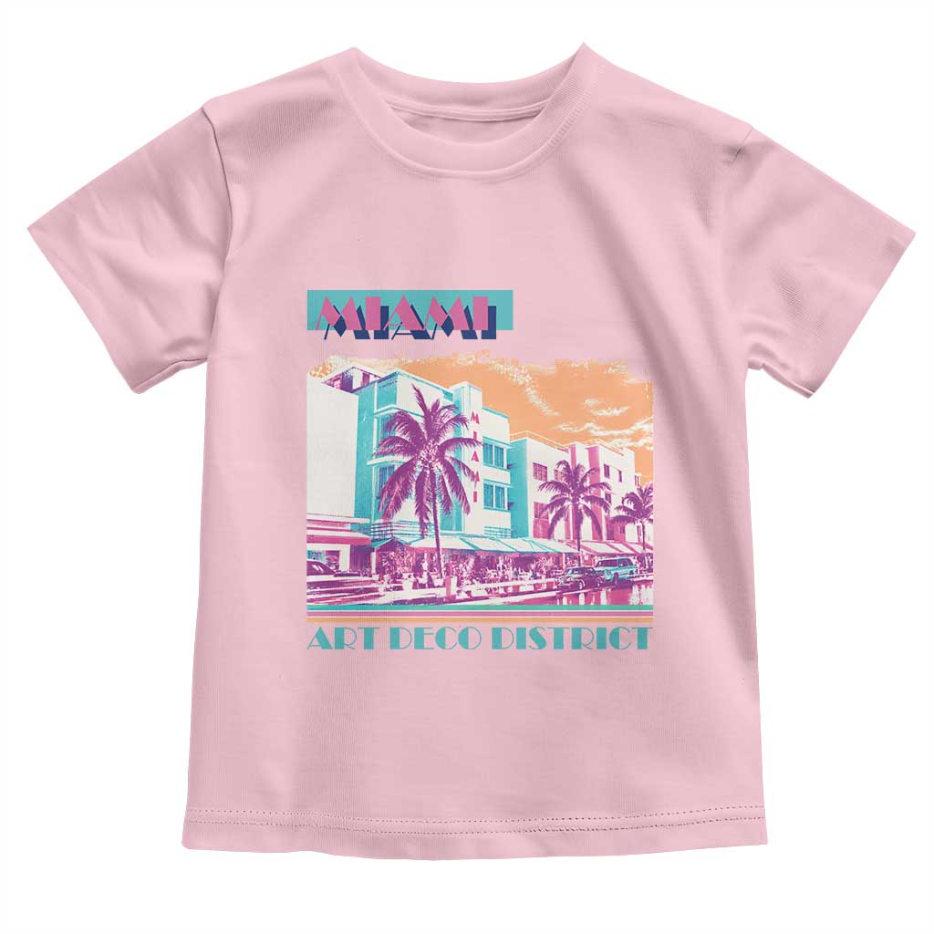 Vintage Miami Florida Art Deco Toddler T Shirt Miami City Pride Graphic