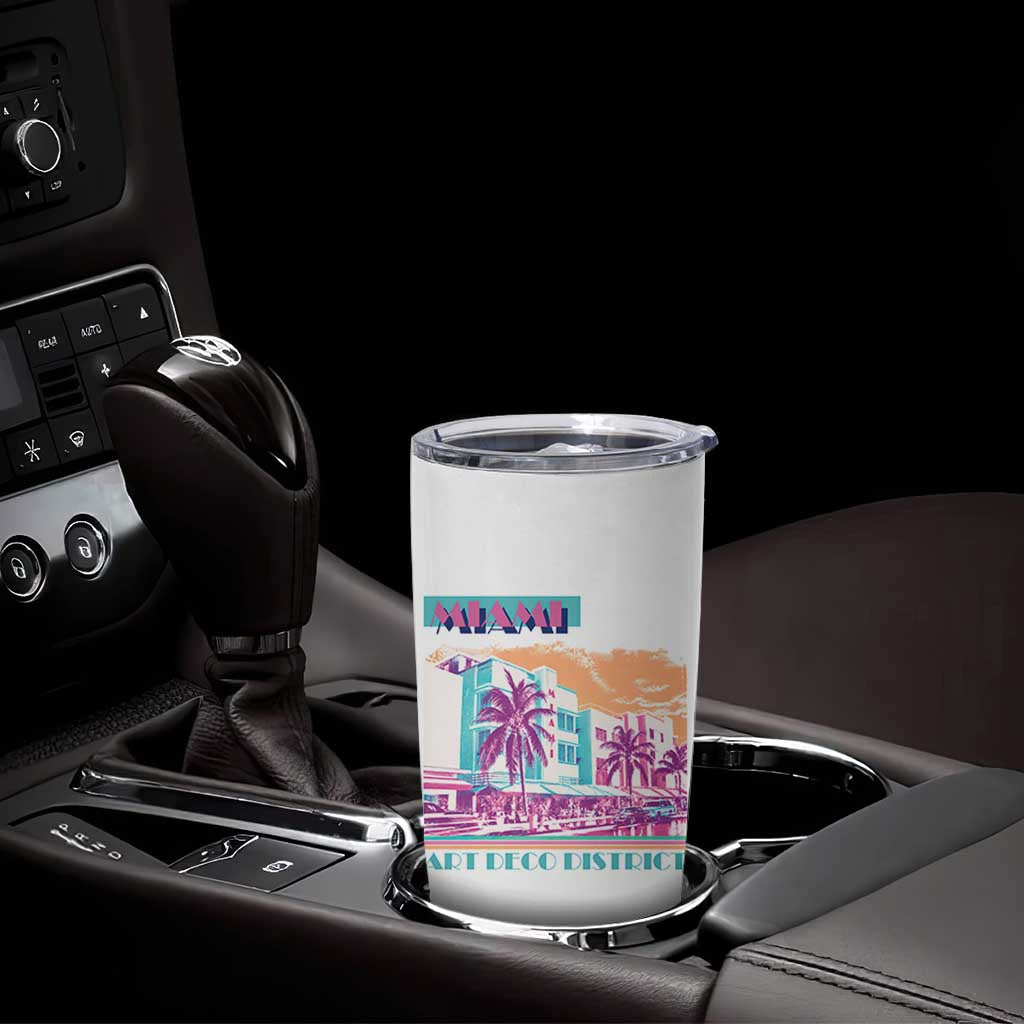 Vintage Miami Florida Art Deco Tumbler Cup Miami City Pride Graphic