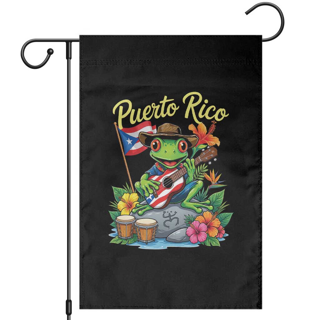 Hispanic Heritage Month Garden Flag Taino Boricua Coqui Frog Puerto Rico