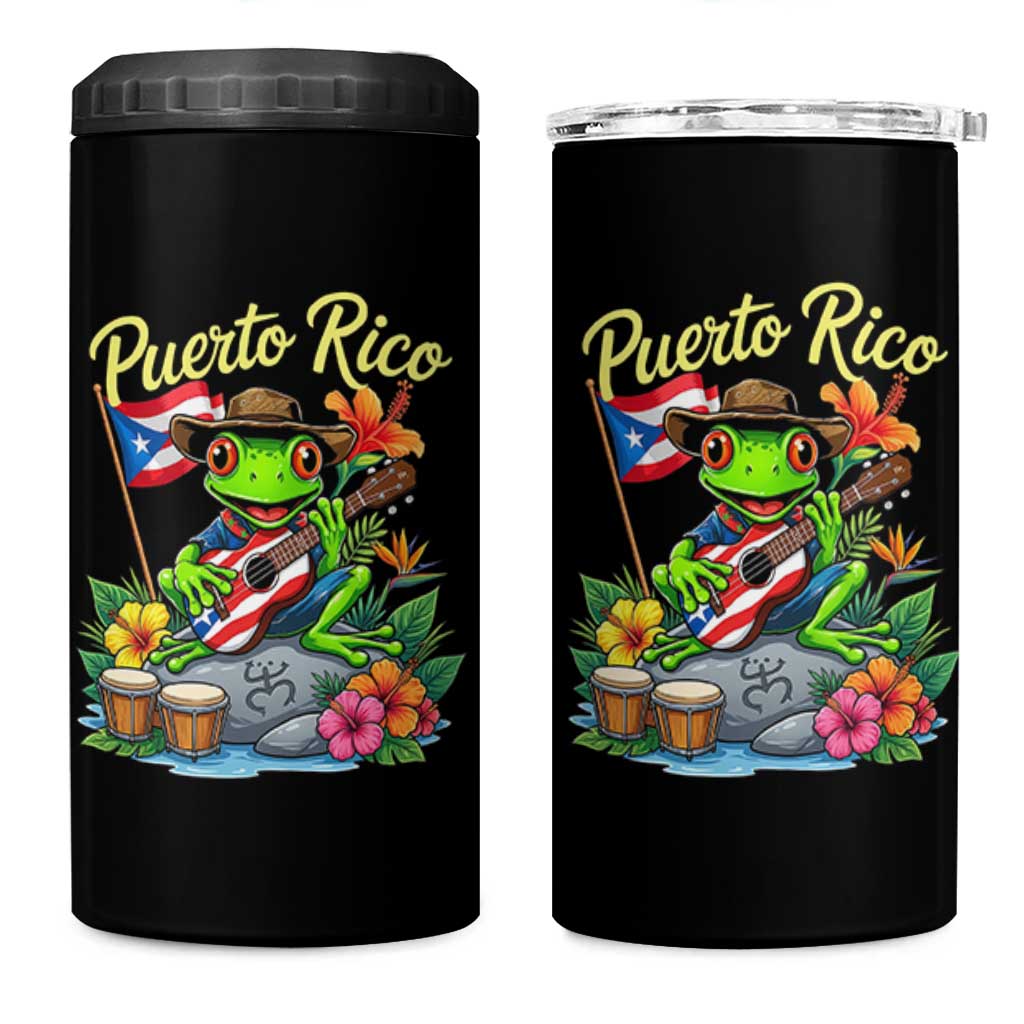 Hispanic Heritage Month 4 in 1 Can Cooler Tumbler Taino Boricua Coqui Frog Puerto Rico
