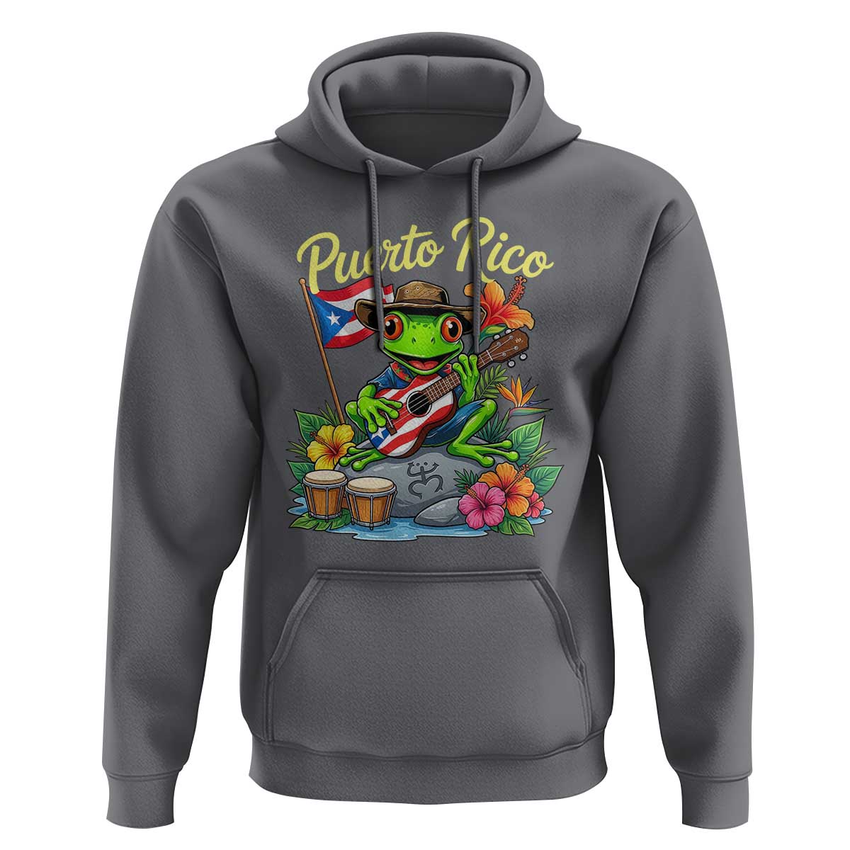 Hispanic Heritage Month Hoodie Taino Boricua Coqui Frog Puerto Rico