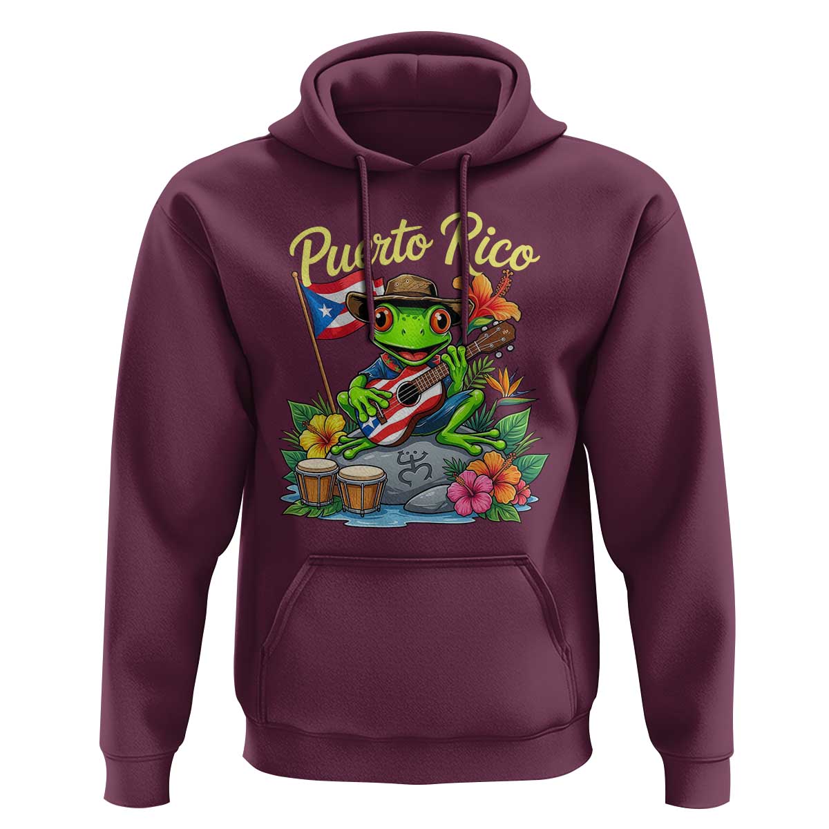 Hispanic Heritage Month Hoodie Taino Boricua Coqui Frog Puerto Rico