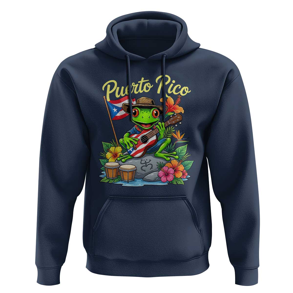 Hispanic Heritage Month Hoodie Taino Boricua Coqui Frog Puerto Rico