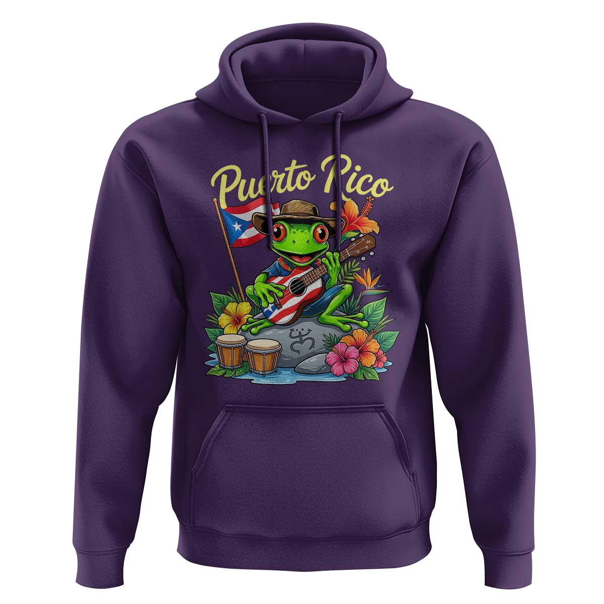 Hispanic Heritage Month Hoodie Taino Boricua Coqui Frog Puerto Rico