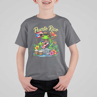 Hispanic Heritage Month T Shirt For Kid Taino Boricua Coqui Frog Puerto Rico
