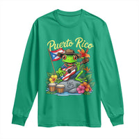 Hispanic Heritage Month Long Sleeve Shirt Taino Boricua Coqui Frog Puerto Rico